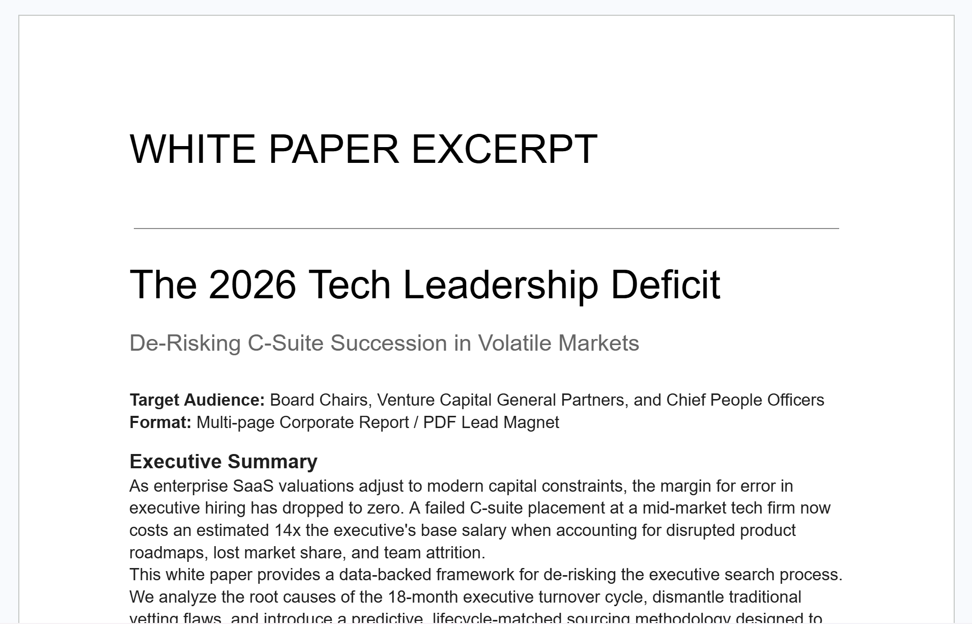 2026 Tech Leadership Deficit